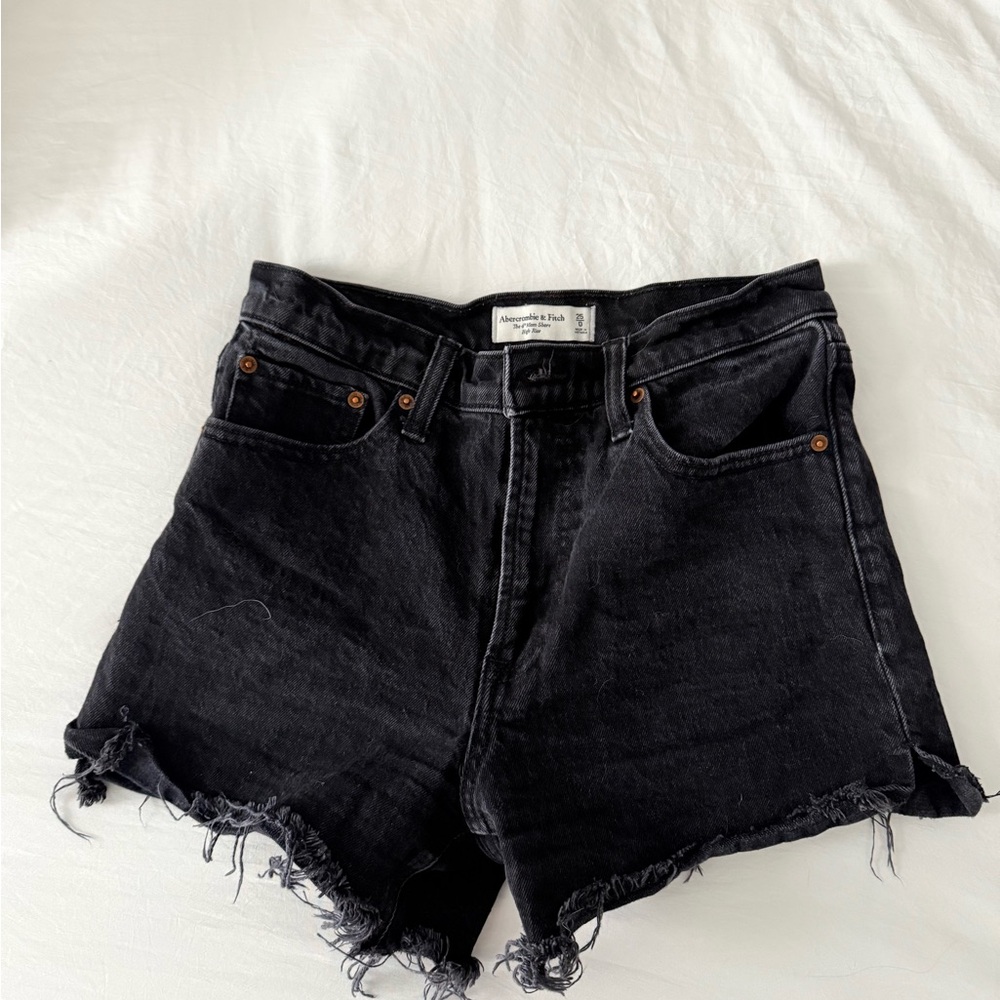Abercrombie & Fitch Black Denim Shorts